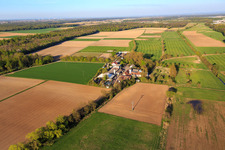 Vue aérienne de Ranch Palatino à Steinweiler dans le département Rhénanie-Palatinat, Allemagne