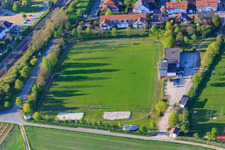 Vue oblique de Alsheim-Gronau dans le département Rhénanie-Palatinat, Allemagne