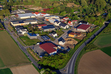 Vue aérienne de Gimbsheim dans le département Rhénanie-Palatinat, Allemagne