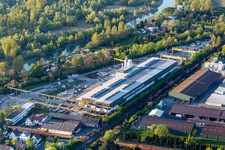 Vue aérienne de Travaux en béton précontraint Finger Stockstadt GmbH & Co. KG à Stockstadt am Rhein dans le département Hesse, Allemagne