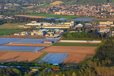 Vue aérienne de Zone industrielle de Sandwiesenstraße vue de l'ouest à le quartier Sandwiese in Alsbach-Hähnlein dans le département Hesse, Allemagne