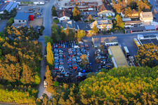 Photographie aérienne de Zone industrielle de Sandwiesen avec service de remorquage et logistique de véhicules à Hedderich à le quartier Sandwiese in Alsbach-Hähnlein dans le département Hesse, Allemagne