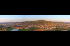 Vue aérienne de Panorama à Zwingenberg dans le département Hesse, Allemagne