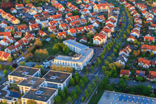 Vue oblique de Centre de bureaux Bensheim et Allehotel Europa à Europa-Allee à Bensheim dans le département Hesse, Allemagne