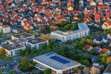 Vue aérienne de Centre de bureaux Bensheim et Weststadthalle à Bensheim dans le département Hesse, Allemagne