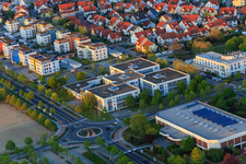 Vue aérienne de Centre de bureaux Bensheim et Weststadthalle à Bensheim dans le département Hesse, Allemagne