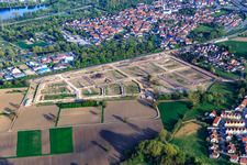 Vue aérienne de Nouvelle zone de développement Paul-Klee-Ring à Wörth am Rhein dans le département Rhénanie-Palatinat, Allemagne