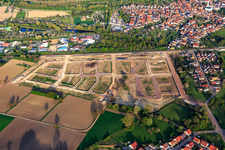 Vue aérienne de Nouvelle zone de développement Paul-Klee-Ring à Wörth am Rhein dans le département Rhénanie-Palatinat, Allemagne