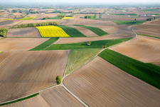 Vue oblique de Niederlauterbach dans le département Bas Rhin, France