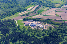 Vue aérienne de Aménagement paysager et jardin du Palatinum à Hagenbach dans le département Rhénanie-Palatinat, Allemagne