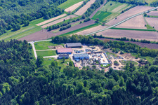 Vue aérienne de Aménagement paysager et jardin du Palatinum à Hagenbach dans le département Rhénanie-Palatinat, Allemagne