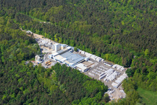 Photographie aérienne de Usine de pierre silico-calcaire Schencking GmbH & Co. KG, usine de Bienwald à le quartier Büchelberg in Wörth am Rhein dans le département Rhénanie-Palatinat, Allemagne