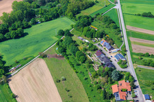 Vue aérienne de Obertalstr à le quartier Neulauterburg in Berg dans le département Rhénanie-Palatinat, Allemagne