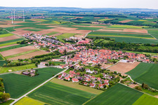 Vue aérienne de Quartier Zeilitzheim in Kolitzheim dans le département Bavière, Allemagne