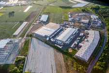 Vue aérienne de Zone industrielle et implantation d'entreprises Ouest à Röthlein dans le département Bavière, Allemagne
