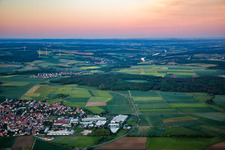 Vue aérienne de Gochsheim dans le département Bavière, Allemagne