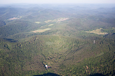 Vue aérienne de Installation radar de la Bundeswehr à Pleisweiler-Oberhofen dans le département Rhénanie-Palatinat, Allemagne