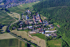 Vue aérienne de Hôpital palatin de psychiatrie et de neurologie de Norden à Klingenmünster dans le département Rhénanie-Palatinat, Allemagne