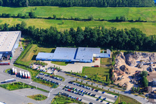 Zone industrielle de Horst, Alfa Aesar GmbH à le quartier Minderslachen in Kandel dans le département Rhénanie-Palatinat, Allemagne vu d'un drone