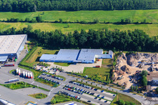 Vue aérienne de Zone industrielle de Horst, Alfa Aesar GmbH à le quartier Minderslachen in Kandel dans le département Rhénanie-Palatinat, Allemagne