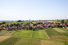 Oberrœdern dans le département Bas Rhin, France d'en haut