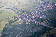 Vue oblique de Quartier Rechtenbach in Schweigen-Rechtenbach dans le département Rhénanie-Palatinat, Allemagne