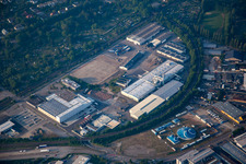 Vue aérienne de Zone industrielle de Hardtgraben à Bruchsal dans le département Bade-Wurtemberg, Allemagne
