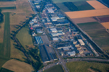 Vue aérienne de Zone industrielle de Kammerforststr à Bruchsal dans le département Bade-Wurtemberg, Allemagne