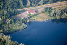 Vue aérienne de Club de pêche Lingenfeld à Lingenfeld dans le département Rhénanie-Palatinat, Allemagne