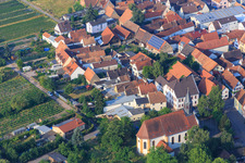 Vue aérienne de Saint-Barthélemy à Zeiskam dans le département Rhénanie-Palatinat, Allemagne