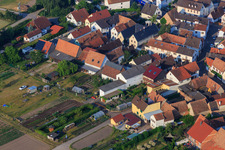 Vue aérienne de Häckgasse à Zeiskam dans le département Rhénanie-Palatinat, Allemagne