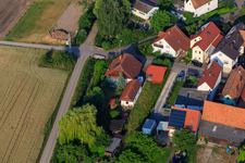 Mühlgasse à Zeiskam dans le département Rhénanie-Palatinat, Allemagne hors des airs