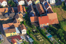 Badstubgasse à Zeiskam dans le département Rhénanie-Palatinat, Allemagne vue d'en haut