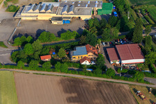 Vue aérienne de Pierres naturelles et transport Kohler à Zeiskam dans le département Rhénanie-Palatinat, Allemagne