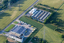 Vue aérienne de Maxau, Franz Batschauer Successeur GmbH à le quartier Knielingen in Karlsruhe dans le département Bade-Wurtemberg, Allemagne