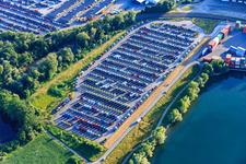 Photographie aérienne de Daimler à le quartier Maximiliansau in Wörth am Rhein dans le département Rhénanie-Palatinat, Allemagne
