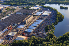 Daimler à le quartier Maximiliansau in Wörth am Rhein dans le département Rhénanie-Palatinat, Allemagne d'en haut
