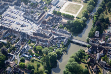 Montoire-sur-le-Loir dans le département Loir et Cher, France du point de vue du drone