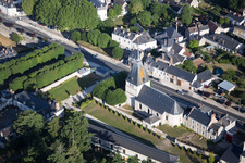 Vue d'oiseau de Menars dans le département Loir et Cher, France