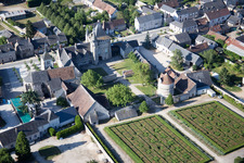 Talcy dans le département Loir et Cher, France depuis l'avion