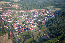 Vue aérienne de Scheibenhard dans le département Bas Rhin, France