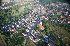Vue oblique de Scheibenhard dans le département Bas Rhin, France
