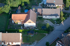 Scheibenhard dans le département Bas Rhin, France depuis l'avion