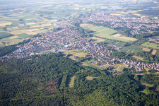 Enregistrement par drone de Oberhoffen-sur-Moder dans le département Bas Rhin, France