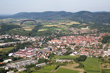 Vue oblique de Wissembourg dans le département Bas Rhin, France