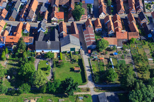 Vue aérienne de Chemin du terrain de sport à Freckenfeld dans le département Rhénanie-Palatinat, Allemagne
