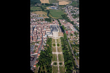 Vue oblique de Parc du château du château Lunéville à Lunéville dans le département Meurthe et Moselle, France