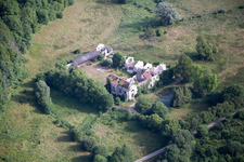 Vue aérienne de Abbaye de L'Étanche à Lamorville dans le département Meuse, France