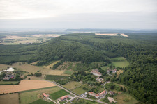 Vue aérienne de Geville dans le département Meuse, France