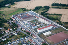 Vue aérienne de Caserne militaire française du 516e régiment ferroviaire à Écrouves à Toul dans le département Meurthe et Moselle, France